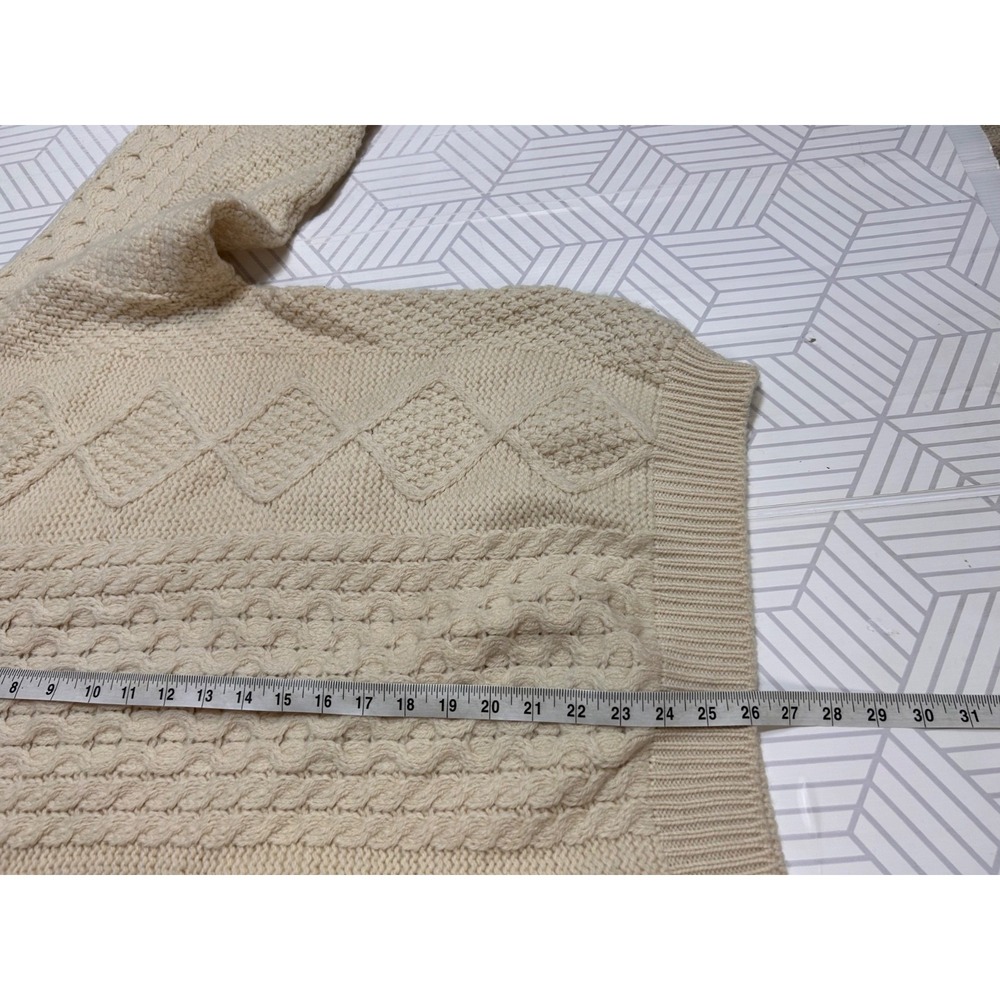 McKennas Highland England Sweater Men's size Xl Wool Fisherman Cable Knit i. - Picture 8 of 9